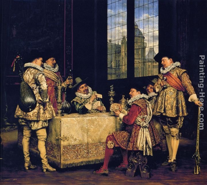 Adolphe Alexandre Lesrel The Game of Cards